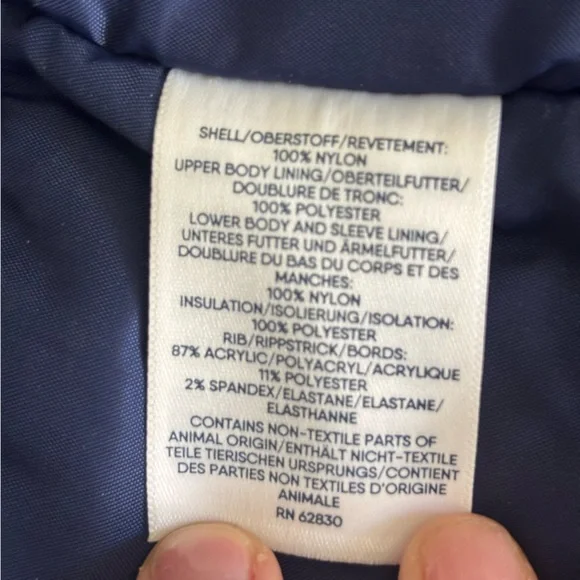 Lands’ End Squall Hooded Long Parka Winter Lined Warm Coat Parka Navy Blue - Picture 9 of 15